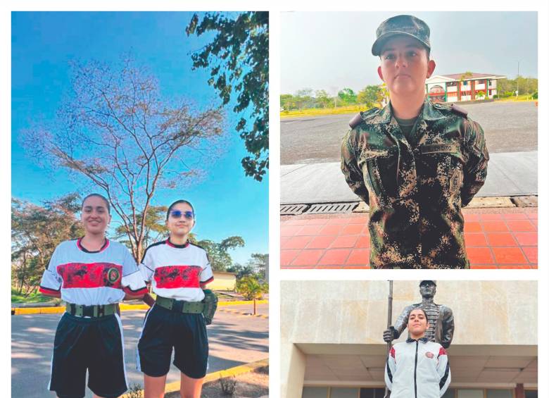 Las cuatro mujeres que ingresaron al Ejército Nacional voluntariamente. FOTO CORTESÍA