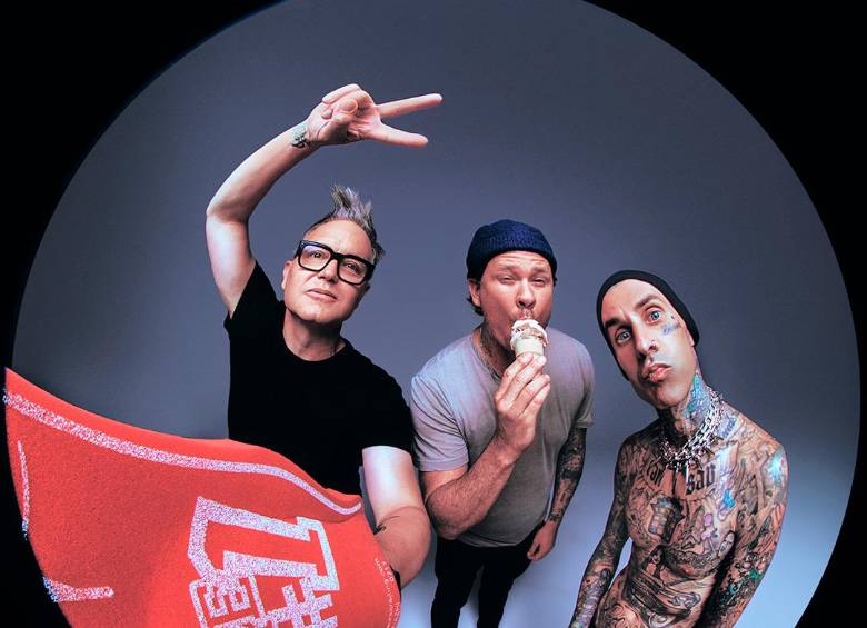 Blink-182 es una banda estadounidense con una historia que empezó hace 30 años. FOTO Tomada de Facebook @blink-182.