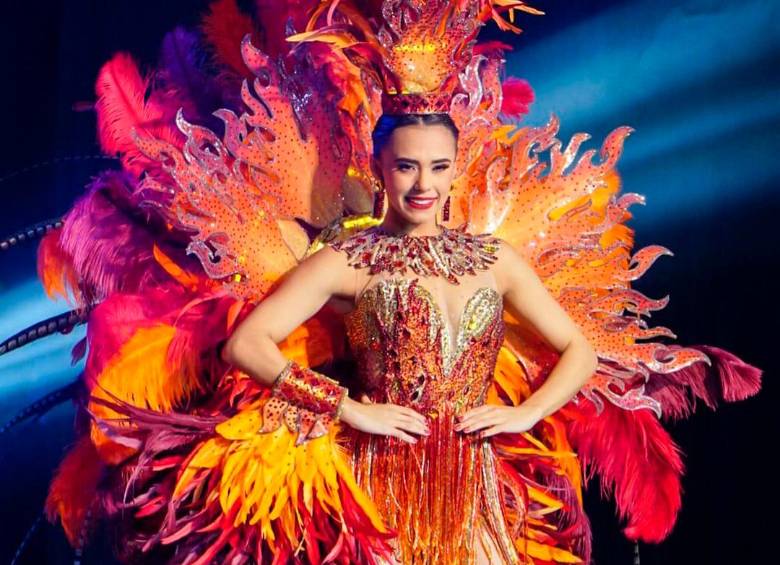 El vestido que lucirá durante esta noche la reina del Carnaval 2023, Nathalia de Castro. FOTO @Carnavalbaq