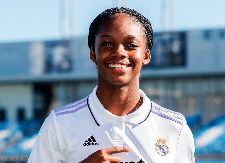 Linda Caicedo, delantera del Real Madrid. FOTO @realmadridfem