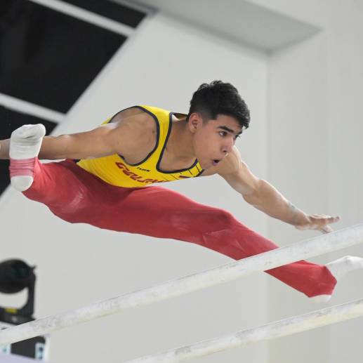 Ángel Barajas ´pdrá aspirar a dos medallas más en la modalidad por aparatos. FOTO TWITTER MINISTERIO DEL DEPORTE