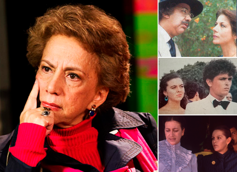 Martha Bossio de Martínez y algunas de las novelas que escribió: Pero sigo siendo el rey, Gallito Ramírez y La casa de las dos palmas. FOTOS Cortesía RTVCplay y Archivo