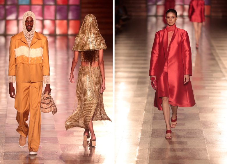 Mucho glamour y brillo en la pasarela. FOTO Carlos Velásquez