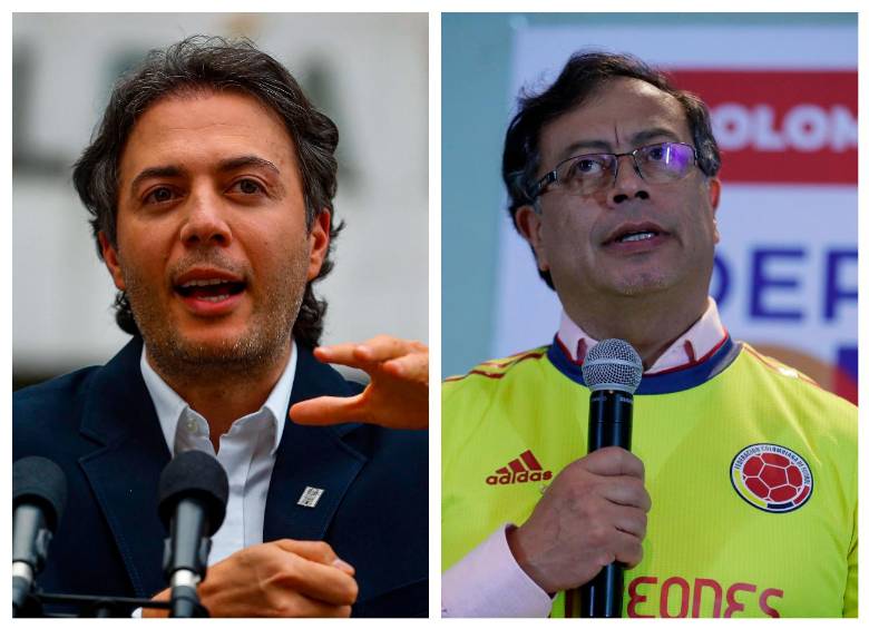 El alcalde Daniel Quintero convocó a un plantón en La Alpujarra, en la tarde de este miércoles, el candidato Gustavo Petro apoyó la idea. FOTO Manuel Saldarriaga