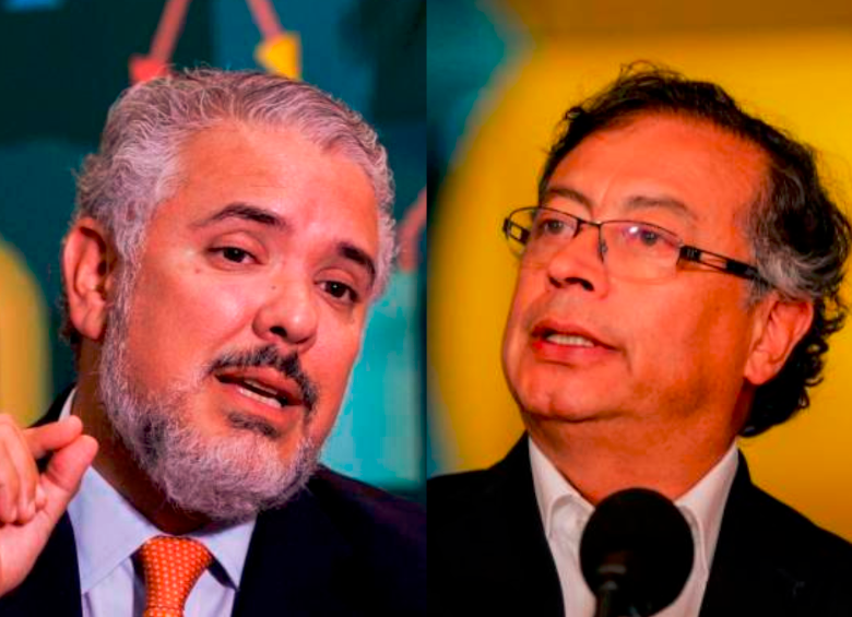El presidente Gustavo Petro y el expresidente Iván Duque se enfrentaron por la construcción del metro de Bogotá FOTO: EFE y Colprensa