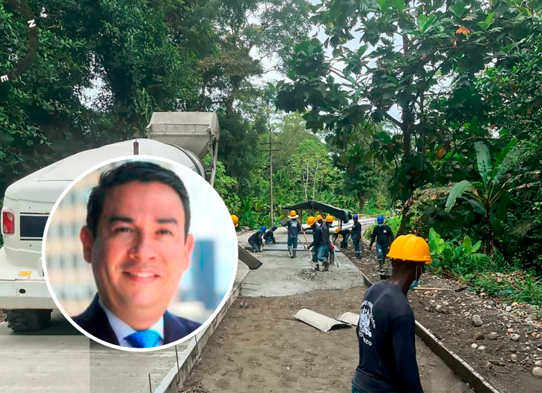 El contrato es por la construcción de pavimento de la vía que comunica el corregimiento de San Lorenzo a Santa Rosa en Nóvita, Chocó . FOTO CORTESÍA