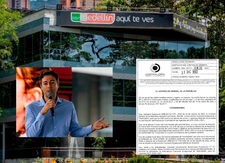 La Contraloría quiere establecer si hay o no irregularidades fiscales desde la contratación de Telemedellín durante la administración de Daniel Quintero. FOTOS: Cortesía