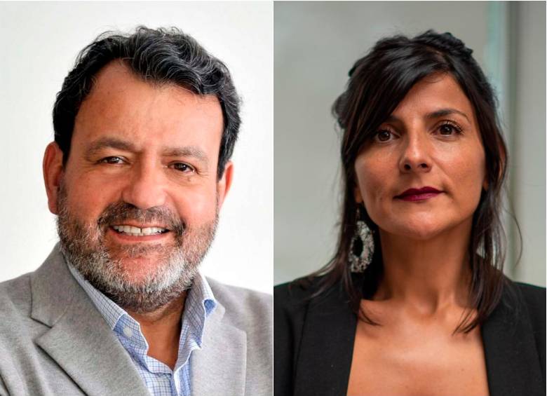 Armando Zamora, exdirector Agencia Nacional de Hidrocarburos, e Irene Vélez, ministra de Minas y Energía. FOTO: CORTESÍA Y COLPRENSA