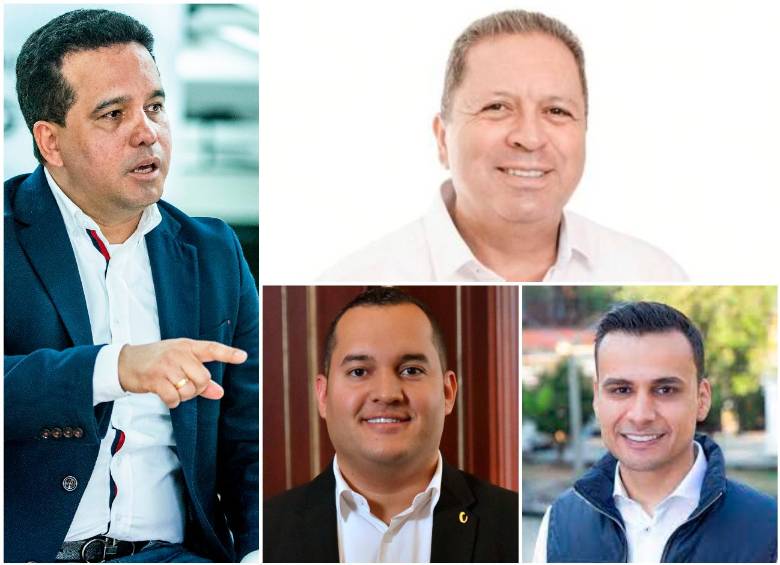 El senador Trujillo tiene en su equipo al diputado Jaime Cano (arriba), al representante Daniel Restrepo (abajo izq.) y al concejal Lucas Cañas (abajo der.). FOTOS EL COLOMBIANO y Cortesía