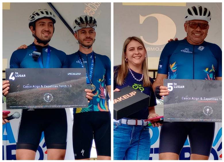 En la categoría hombres del Medio Fondo el cuarto y quinto lugar lo obtuvieron Ricardo Andrés Castañeda Hernández y Enrique Daza Suárez, respectivamente. FOTOS Manuel Saldarriaga
