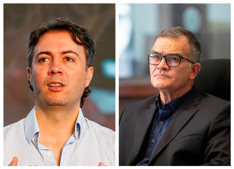 El alcalde Daniel Quintero y el concejal Julio González, uno de los líderes de la revocatoria. FOTOS EL COLOMBIANO