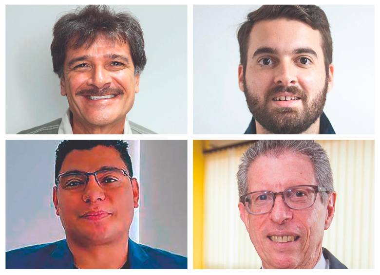 William Giraldo, Daniel Duque (arriba), Luis Peláez y Andrés Aguirre. FOTOS EL COLOMBIANO