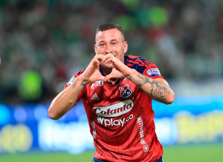El Medellín que logró el gol, a través de una gran acción de contragolpe generada por Daniel Torres, quien le envió el balón a Luciano Pons. Foto: Camilo Suarez