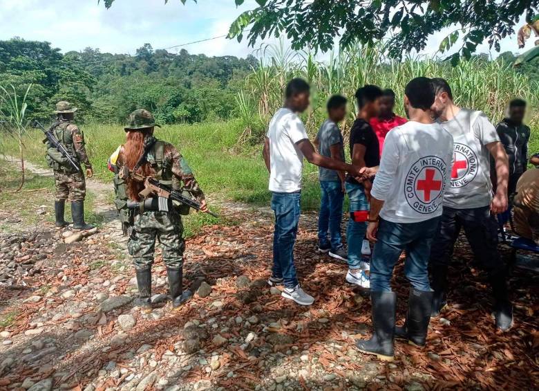 Los siete liberados estaban en buenas condiciones de salud. FOTO CORTESÍA 