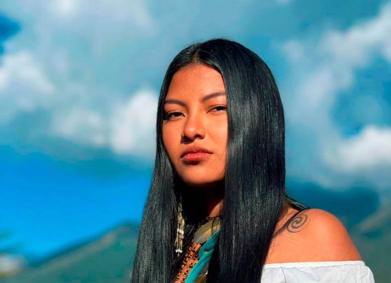 Tatiana Jacanamijoy, de 24 años, representará a Colombia en el certamen intercultural indígena Abya Yala. Foto: cortesía