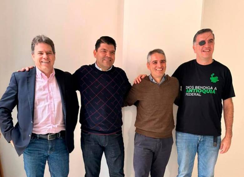 Eugenio Prieto, Juan Diego Gómez, Andrés Julián Rendón y Mauricio Tobón. FOTO Cortesía