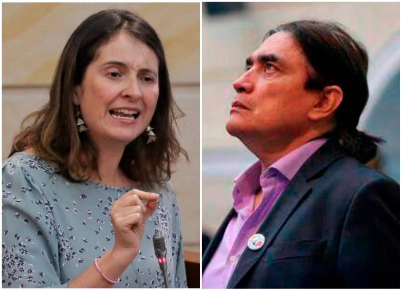 Gustavo Bolívar y Paloma Valencia han protagonizado varios choques en el Senado de la República. FOTO: COLPRENSA