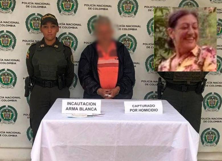 El señalado homicida de Clara Marleni Aristizábal Arcila (detalle), de 61 años, fue capturado por las autoridades. FOTOS: CORTESÍA