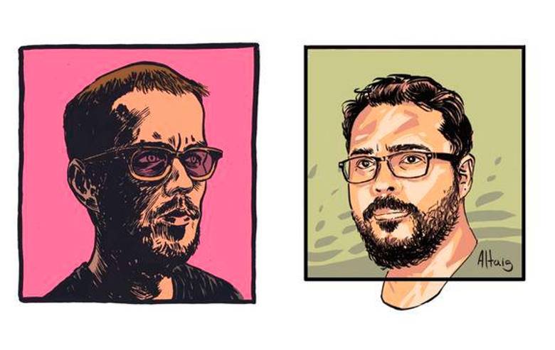 Luis Echavarría y Pablo Pérez, dos de los referentes del cómic actual en la ciudad. Retratos: Luis Echavarría, Pablo Pérez