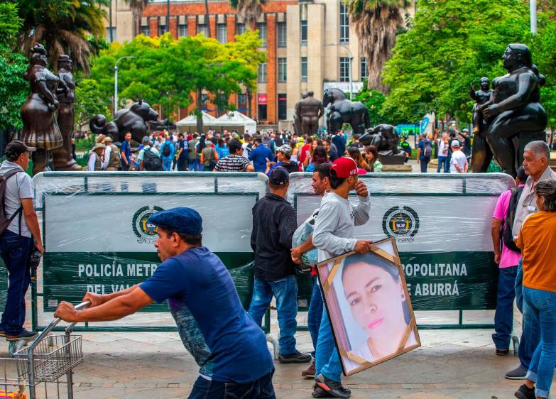 La Plaza Botero lleva cerrada un mes. Foto: Esneyder Gutiérrez