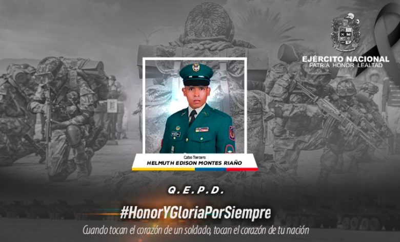 Los hechos se registraron en la vereda Vegas de Segovia, municipio de Zaragoza, Antioquia. FOTO Ejército Nacional de Colombia