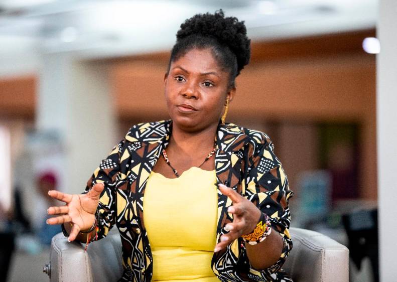 Francia Márquez no se arriesgó a medir su caudal electoral, pero rescató que ha crecido su reconocimiento en las recientes encuestas. FOTO Camilo Suárez