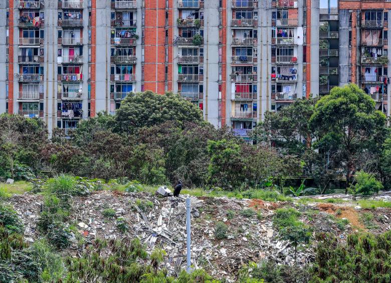 Además de la escombrera, las vías adyacentes al puente también están llenas de basuras sin recoger. FOTOS Jaime Pérez