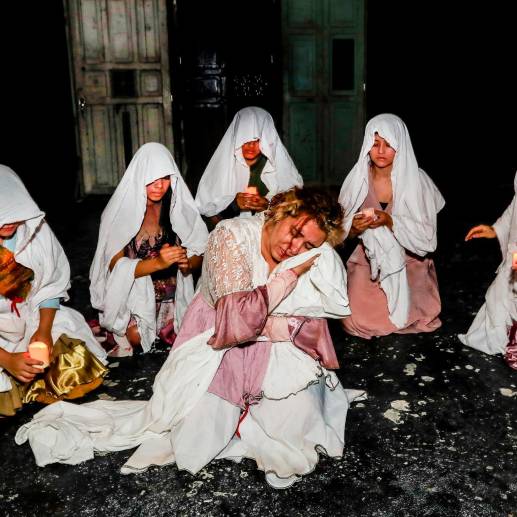 A partir de metáforas, la obra 1996 relata uno de los hechos de violencia más atroces de la historia reciente de Medellín. Foto: Jaime Pérez.