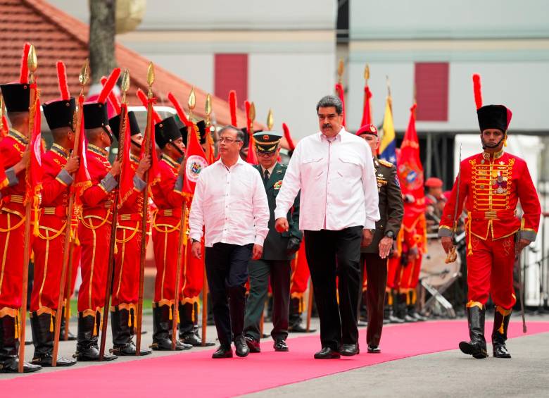 El presidente Gustavo Petro viajó hasta Caracas para pedirle a Nicolás Maduro que Venezuela regrese al sistema interamericano de Derechos Humanos. FOTO Getty