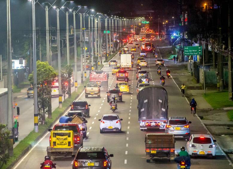 Este tramo de la Autopista Sur a la altura de Fábricas Unidas está exento del Pico y Placa