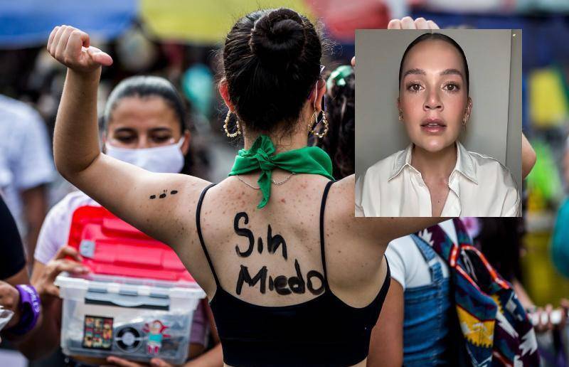 Marcha feminista. Foto: Julio César-Instagram Lina Tejeiro