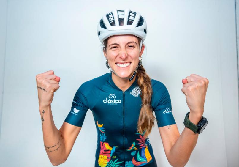 Mariana Gómez, otra de las grandes animadoras que tendrá el Gran Fondo del Clásico EC. FOTO CAMILO SUÁREZ