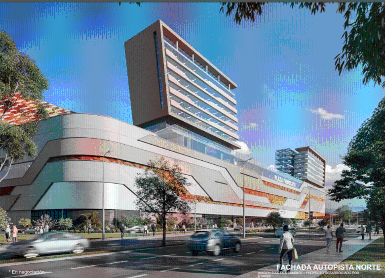 Parque Fabricato en Bello tendrá almacenes anclas como Éxito, H&M y Decathlon. FOTO cortesía