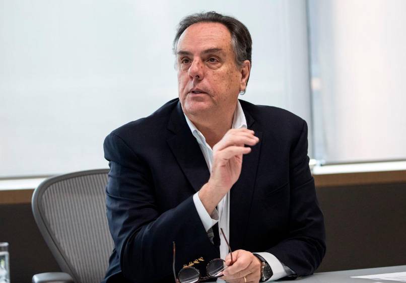 Jorge Mario Velásquez, presidente del Grupo Argos, anunció la recompra de acciones que adelantará toda la holding con la intención de mejorar los precios de los títulos. FOTO andrés camilo suárez