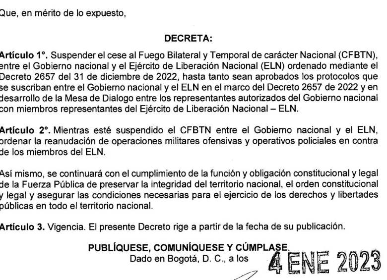 Crisis en mesa de negociación con el ELN derivó en ofensiva militar, ¿qué está pasando?