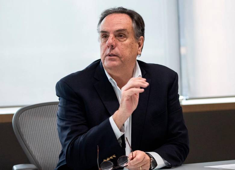 Jorge Mario Velásquez, presidente del Grupo Argos, anunció la recompra de acciones que adelantará toda la holding con la intención de mejorar los precios de los títulos. FOTO andrés camilo suárez