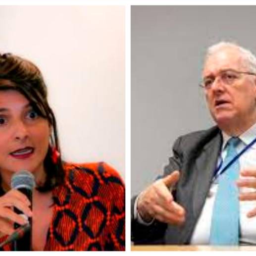 Los ministros de Minas, Irene Vélez, y de Hacienda, José A. Ocampo, han enviado mensajes diferentes sobre política minero-energética. FOTO: AECHIVO