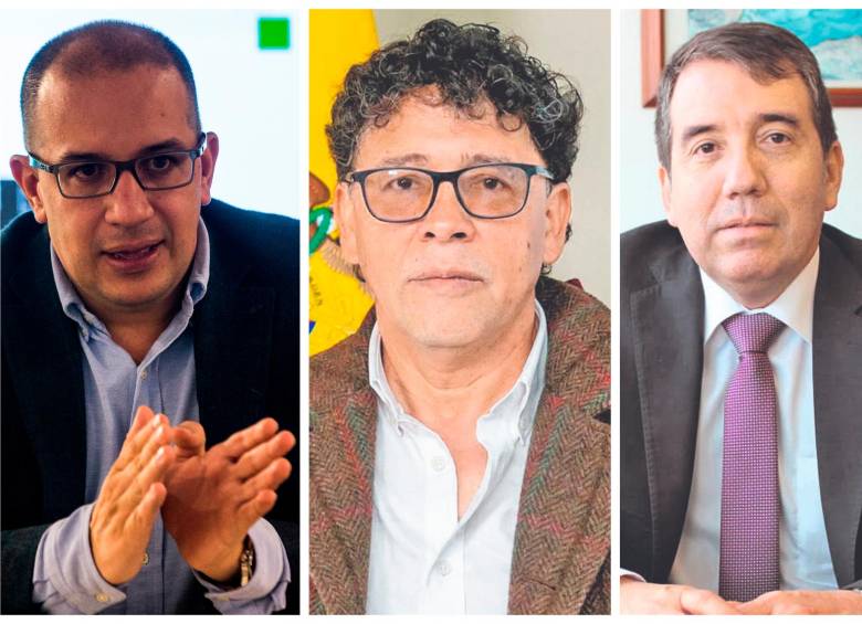 De izquierda a derecha: Jorge Andrés Carrillo, gerente de EPM; Javier Pava Sánchez, director general de la Ungrd; y Jorge Alberto Valencia, director ejecutivo de la Creg. FOTO: ARCHIVO Y COLPRENSA