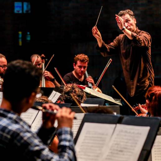 Los músicos ya se preparan para la versión semi escénica de la famosa obra de Verdi. FOTO Jaime Pérez 
