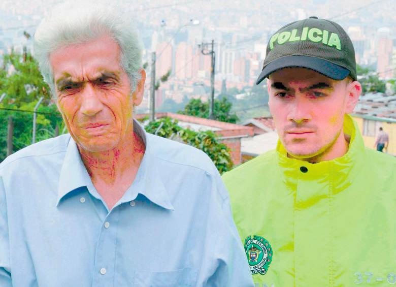 La imagen corresponde a la tercera de las cuatro capturas que tuvo Paulino de Jesús Quintero Quintero, en el 2015, en el barrio Enciso, oriente de Medellín. FOTO: CORTESÍA