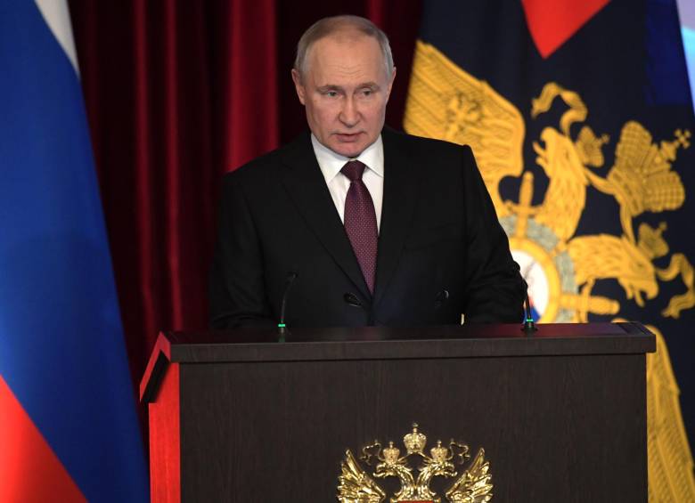 Según la CPI, los delitos de los que se acusa al presidente de Rusia ocurrieron al menos desde el 24 de febrero de 2022 en el “territorio ocupado de Ucrania”. FOTO: EFE