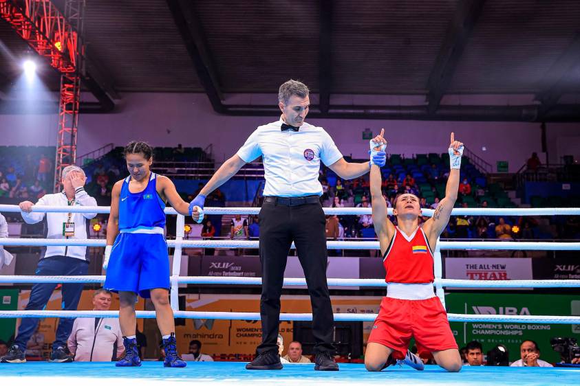 Jenny Arias, quien buscará la medalla de oro mundial este domingo en la India, ya se aseguro 50 mil dólares. FOTOs CORTESÍA MINDEPORTES