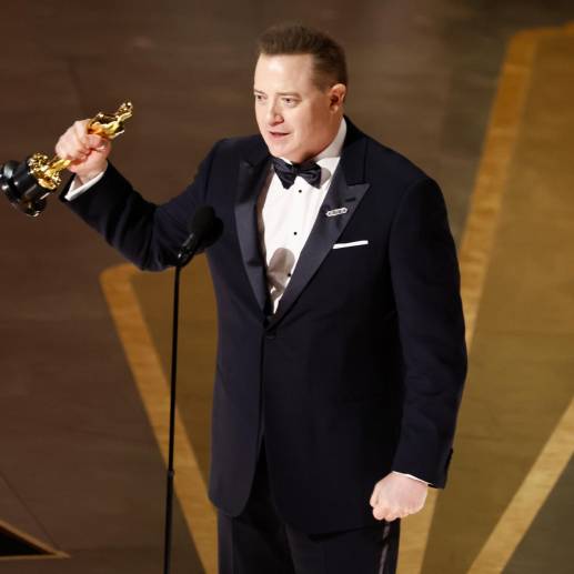 Brendan Fraser ganó su primer Óscar por su interpretación en La ballena. FOTO EFE