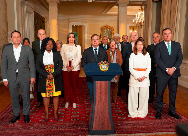 Esta fue la alocución en la que el presidente, Gustavo Petro, anunció la salida de Alejandro Gaviria del Ministerio de Educación. FOTO: Cortesía Presidencia
