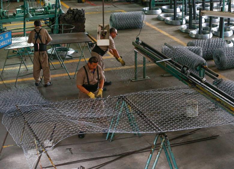 Los reclusos trabajan en los gaviones como si estuvieran laborando en una empresa. Es una alternativa de aprender un oficio antes de terminar la condena. FOTOS ESNEYDER GUTIÉRREZ CARDONA. 