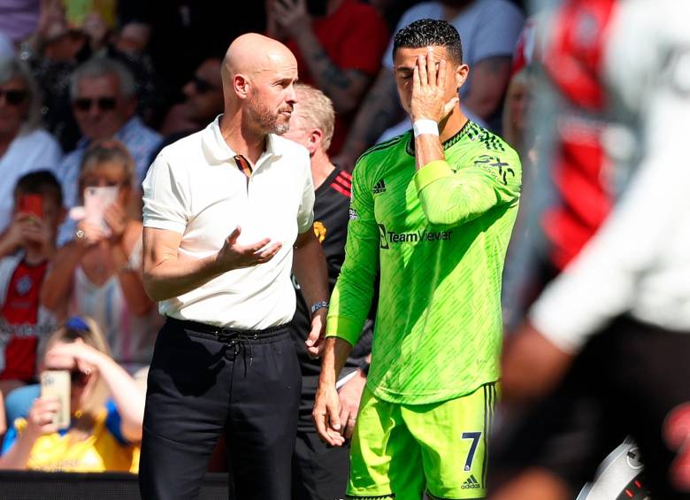 La decisión de Cristiano Ronaldo de no seguir las órdenes de Erik ten Hag tendrá consecuencias. FOTO: GETTY