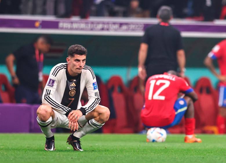 La desazón de Kai Havertz refleja la tristeza de los teutones tras la prematura eliminación. FOTO Getty