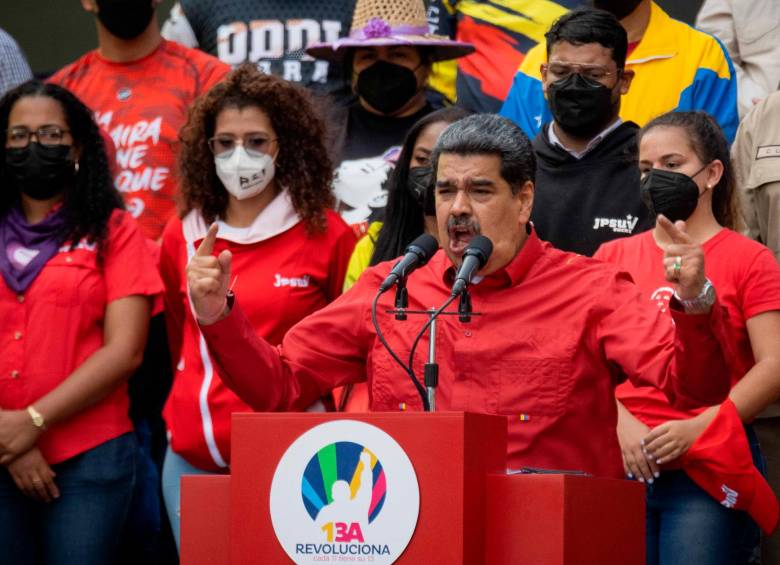 Nicolás Maduro conversó el mes pasado con delegados de Joe Biden. FOTO: AGENCIA EFE.