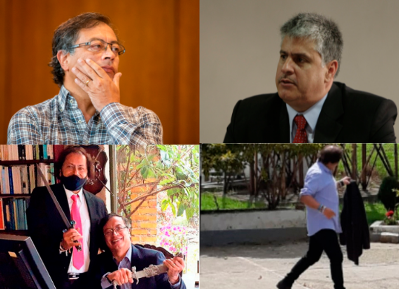 Gustavo Petro envió a Juan Fernando Petro (izquierda) a hablar con Iván Moreno, condenado por el carrusel de la contratación en Bogotá. En la foto detalle está la imagen sobre el arribo del hermano de Petro en La Picota. FOTOS CORTESÍA