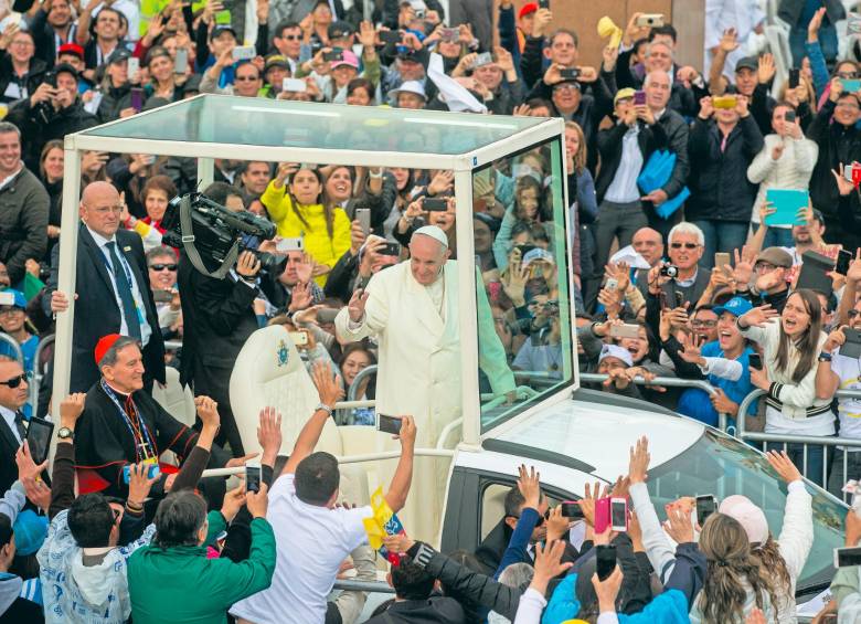 Francisco durante su visita a Medellín en 2019. FOTO El Colombiano